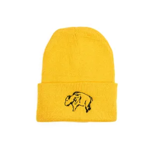 Child Beanie - Buffalo - Mustard w/ Black