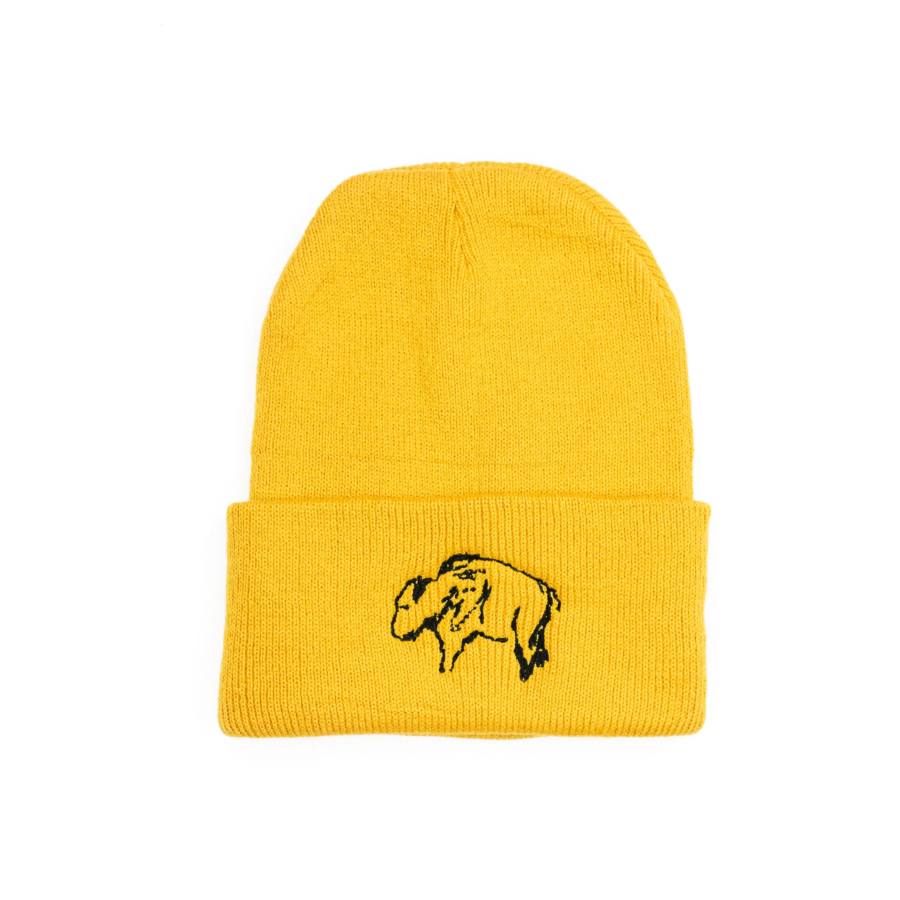 Child Beanie - Buffalo - Mustard w/ Black