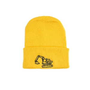 Child Beanie - Mustard - Excavator