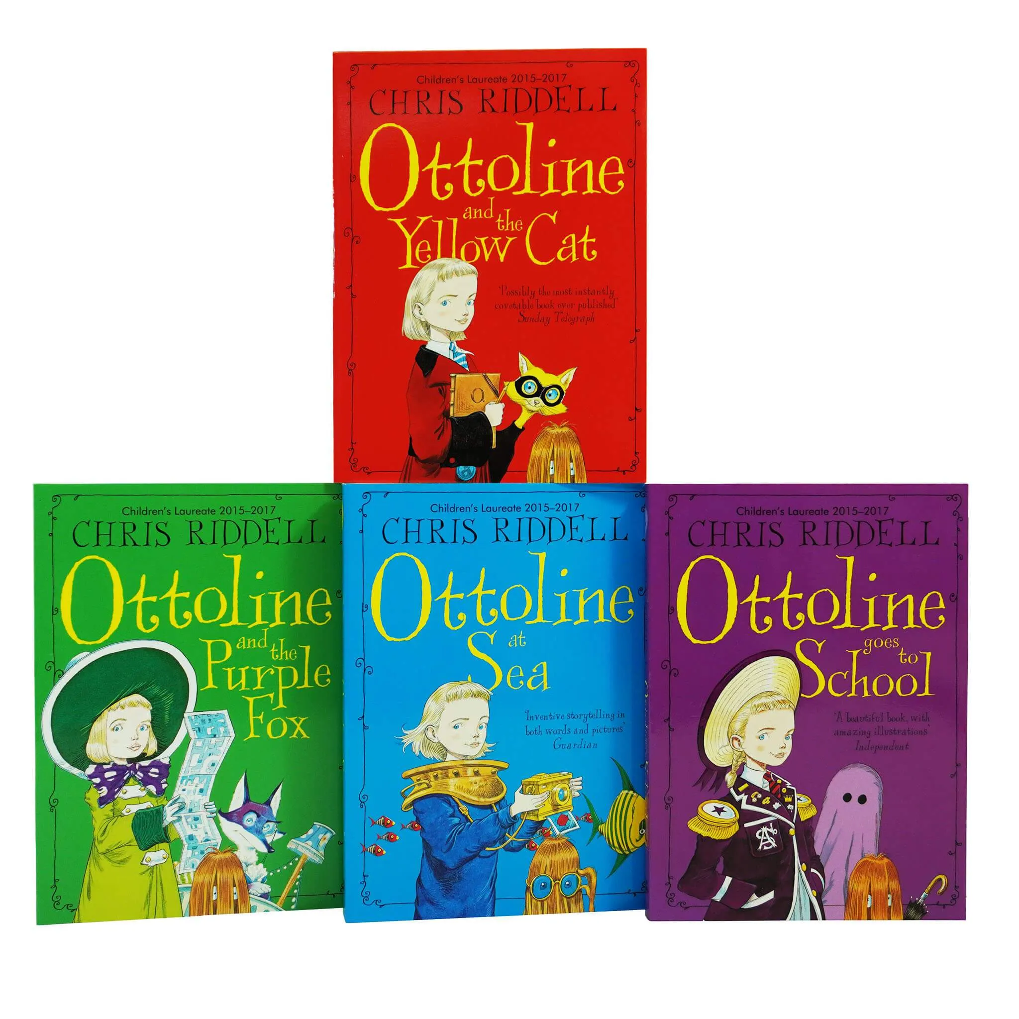 Chris Riddell Ottoline Collection 4 Books Set - Ages 7-11 - Paperback