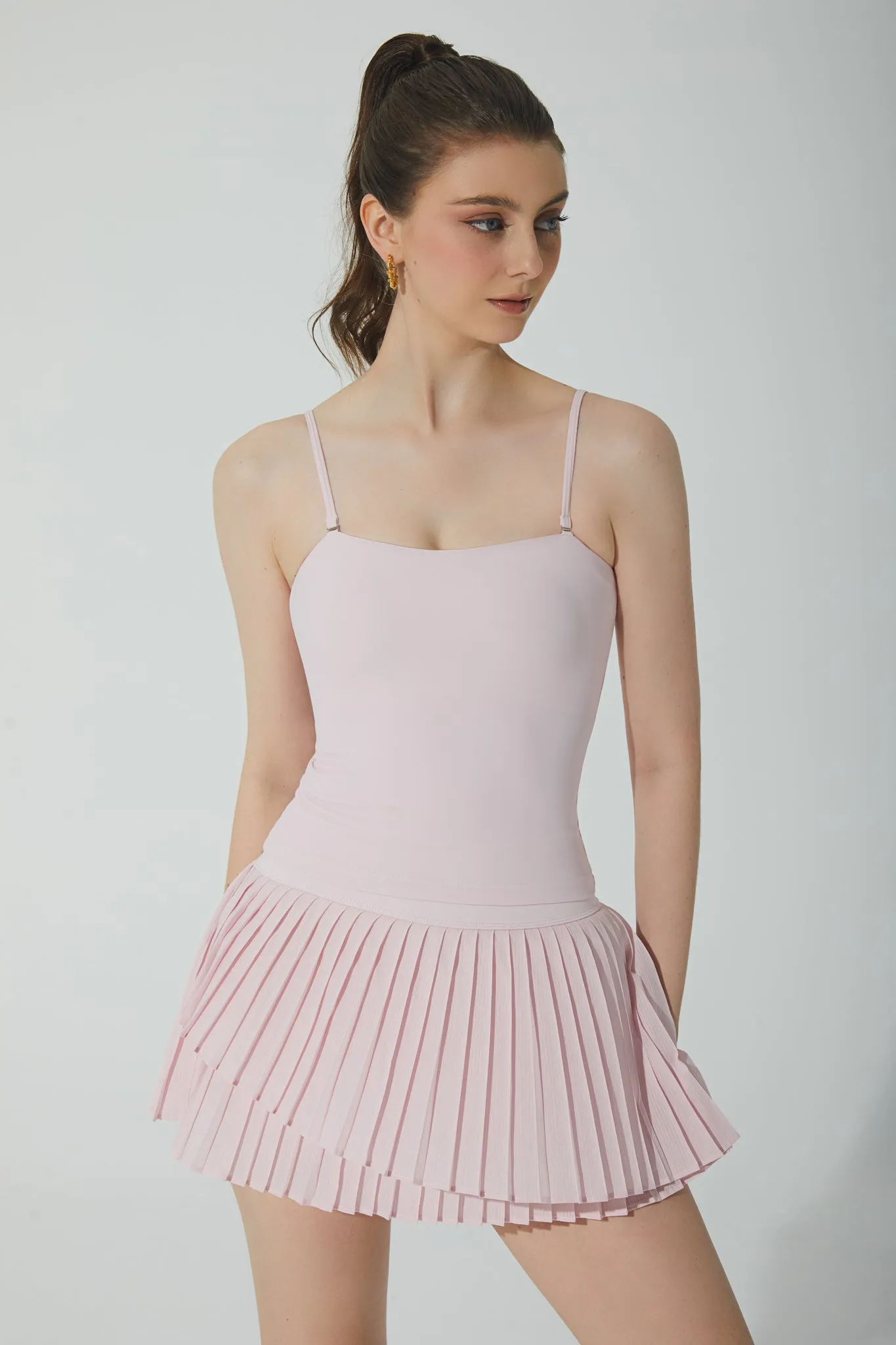 Christina Pleated Skirt - Blush