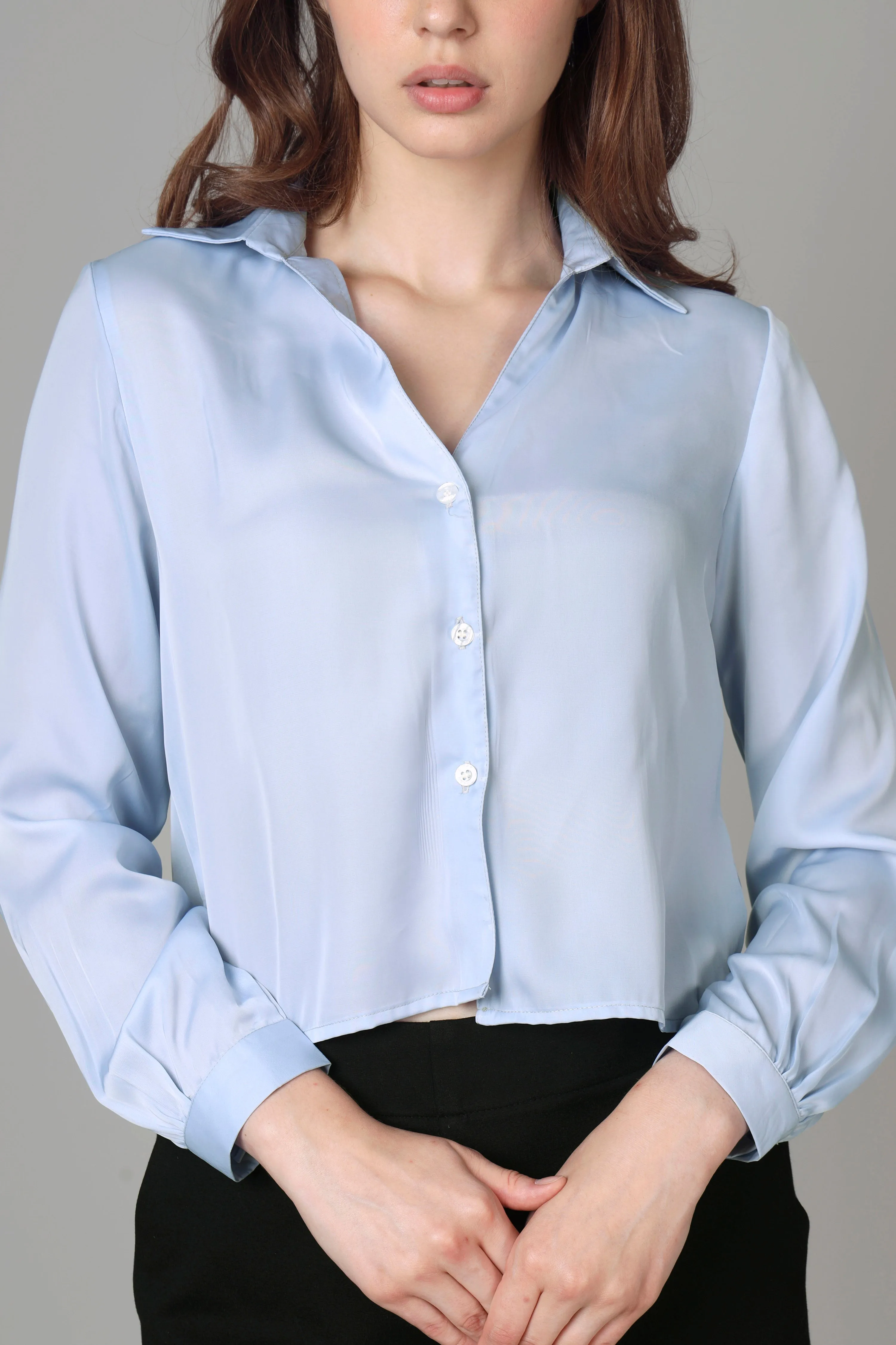 Classic Cropped Shirt For Women