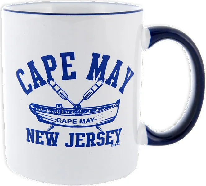 CMCM03 Coffee Mug White Cobalt Cape May Lifeboat