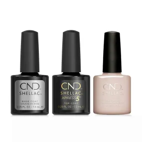 CND - Shellac Xpress5 Combo - Base, Top & Cashmere Wrap (0.25 oz)