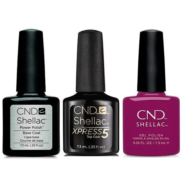 CND - Shellac Xpress5 Combo - Base, Top & Secret Diary (0.25 oz)