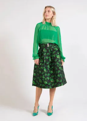 Coster Jacquard Skirt with Belt