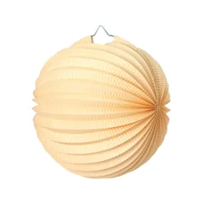 Cream Pleated Paper Lantern - 20cm