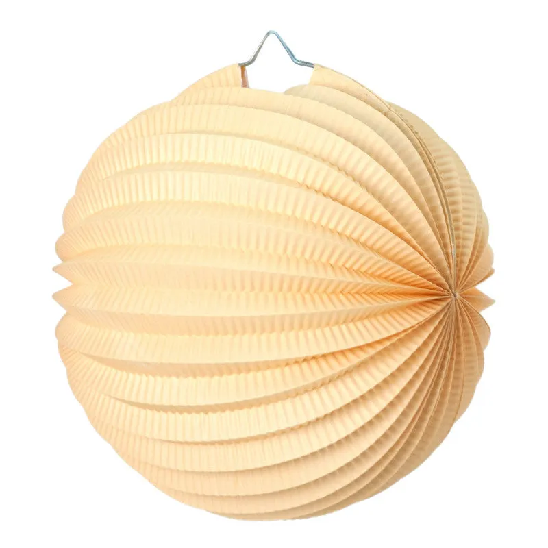 Cream Pleated Paper Lantern - 30cm