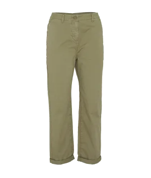 Cropped Chino Trousers - Green