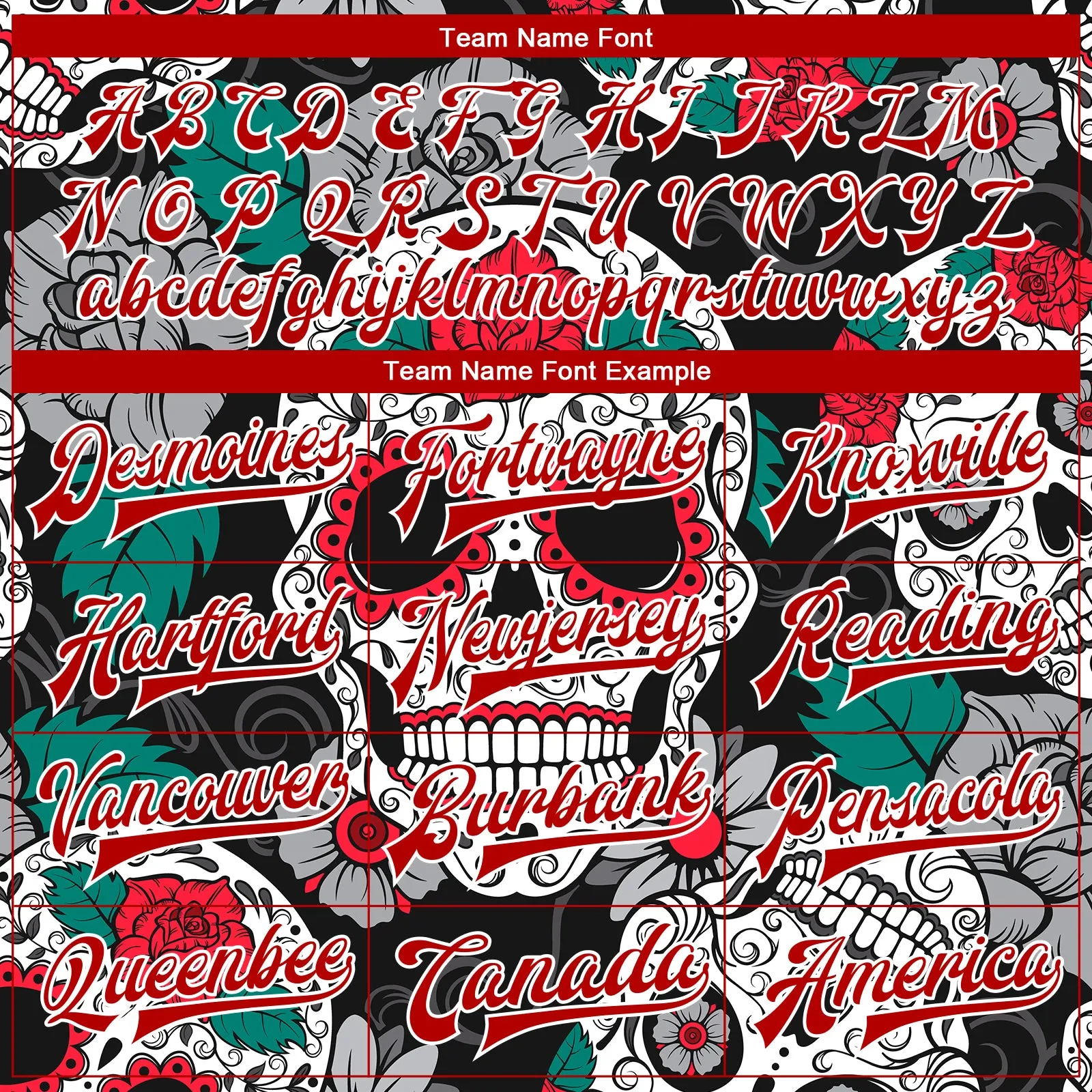 Custom Black Red-White Skull Fashion 3D Bomber Full-Snap Varsity Letterman Jacket