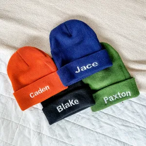 CUSTOM EMBROIDERED NAME - BEANIE (2 SIZES)