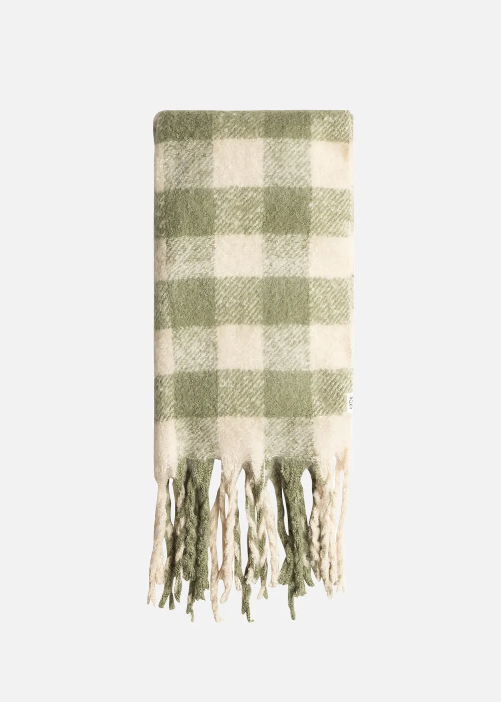 Cute Blush Plaid Tassle Scarf