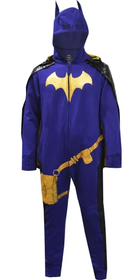 DC Comics Batgirl Foil Logo One Piece Pajama with Cape