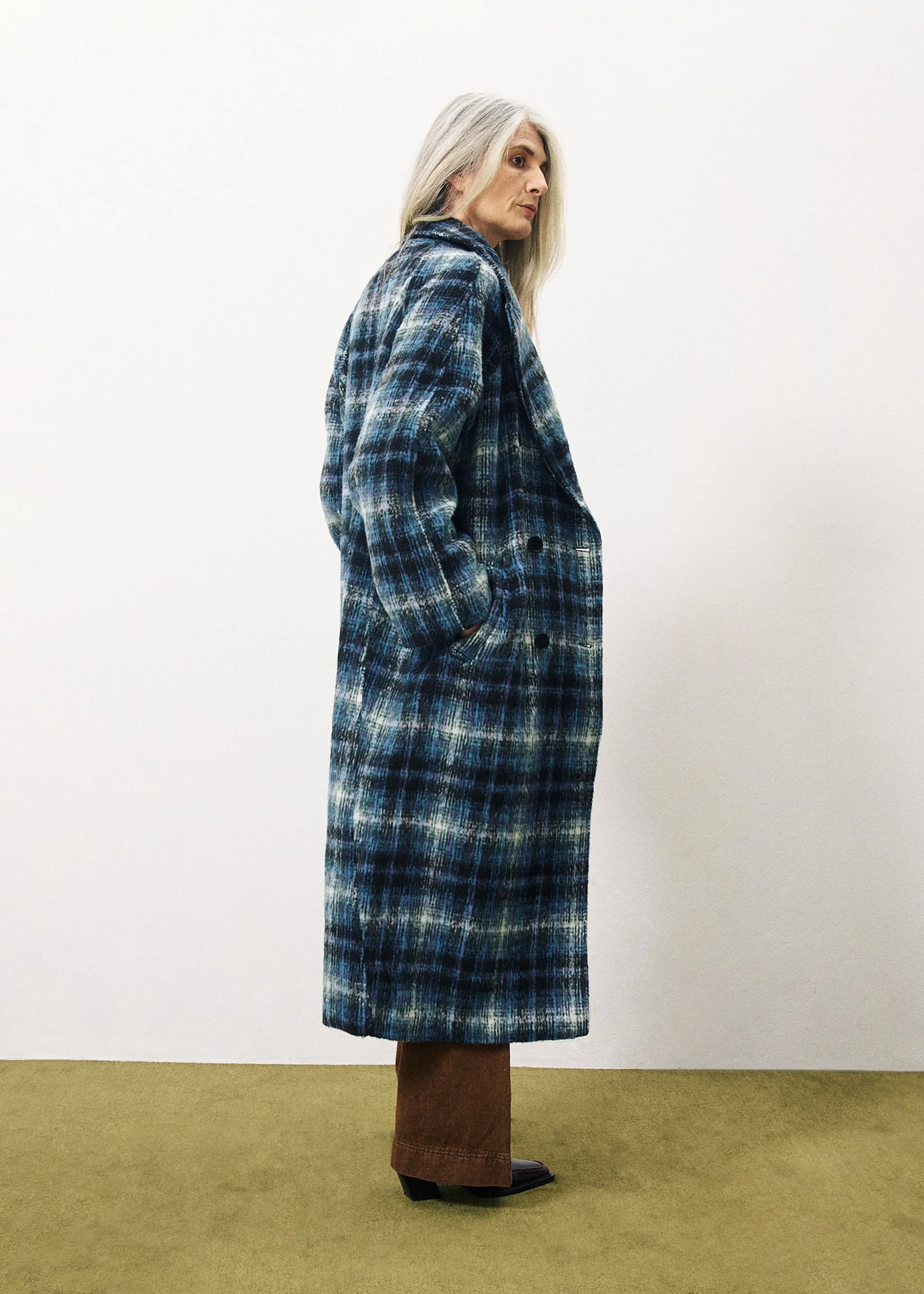 Delphina Coat - Petrol Blue