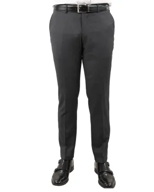 Di Fabio Charcoal Birdseye Suit Trousers