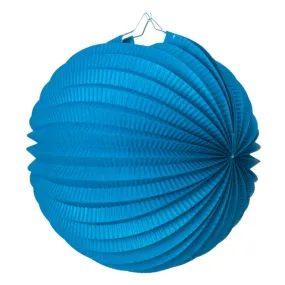 Duck Egg Blue Pleated Paper Lantern - 30cm