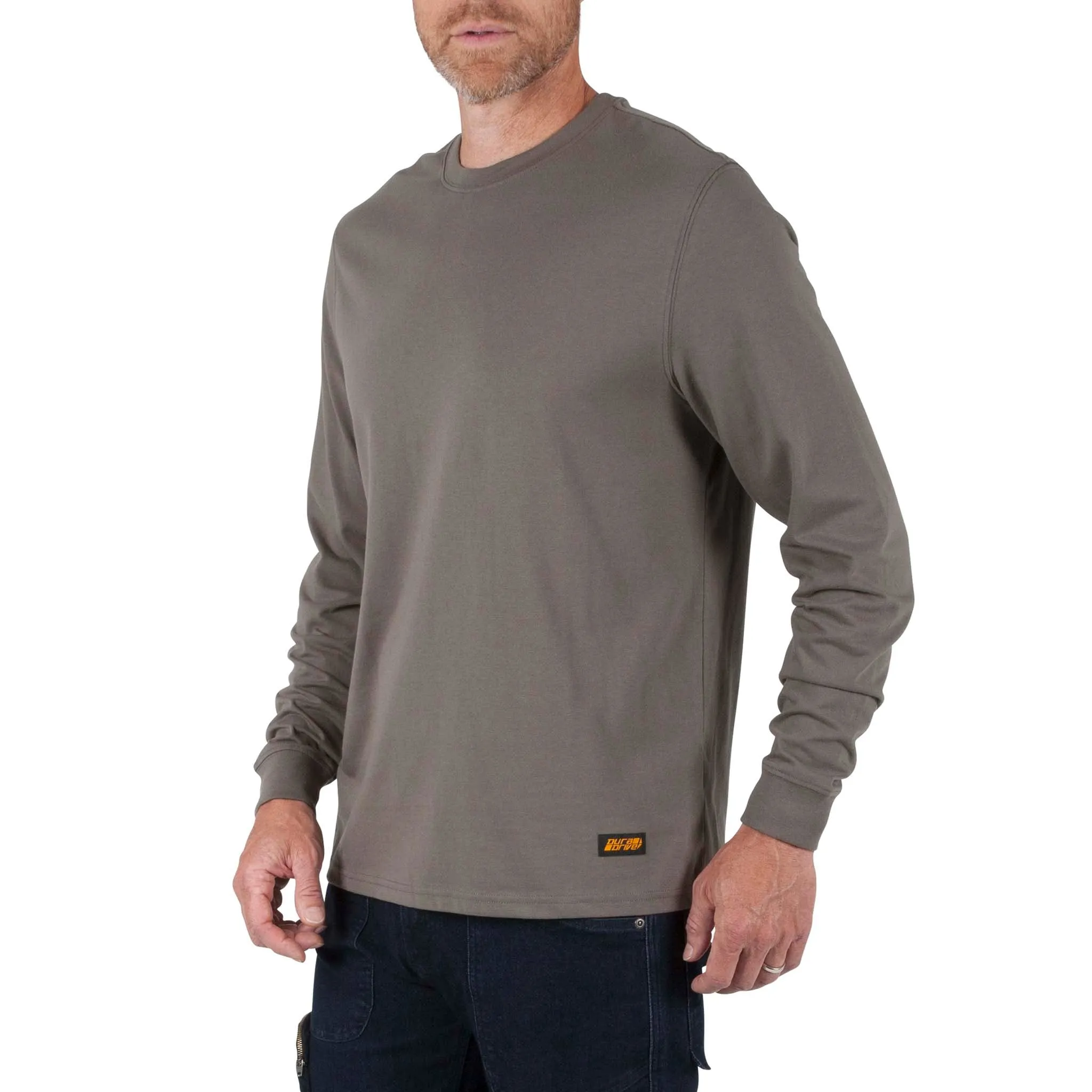 DURADRIVE XPRESS L/S CREW NECK T-SHIRT - CHARCOAL OR OLIVE GREY