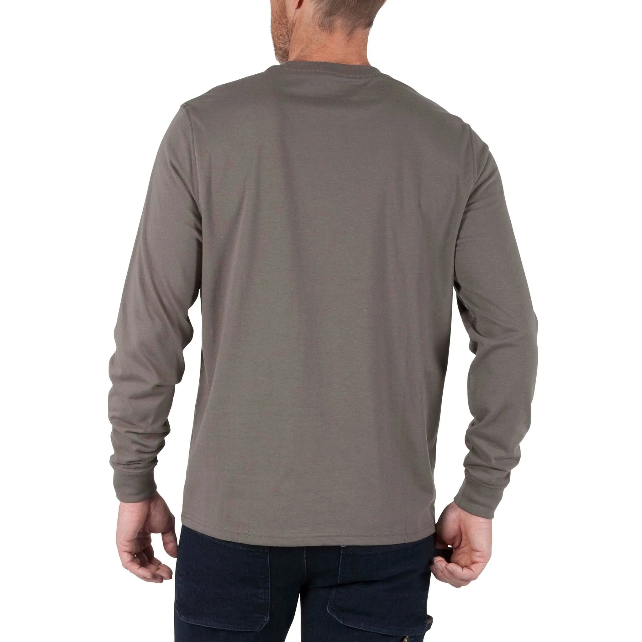 DURADRIVE XPRESS L/S CREW NECK T-SHIRT - CHARCOAL OR OLIVE GREY