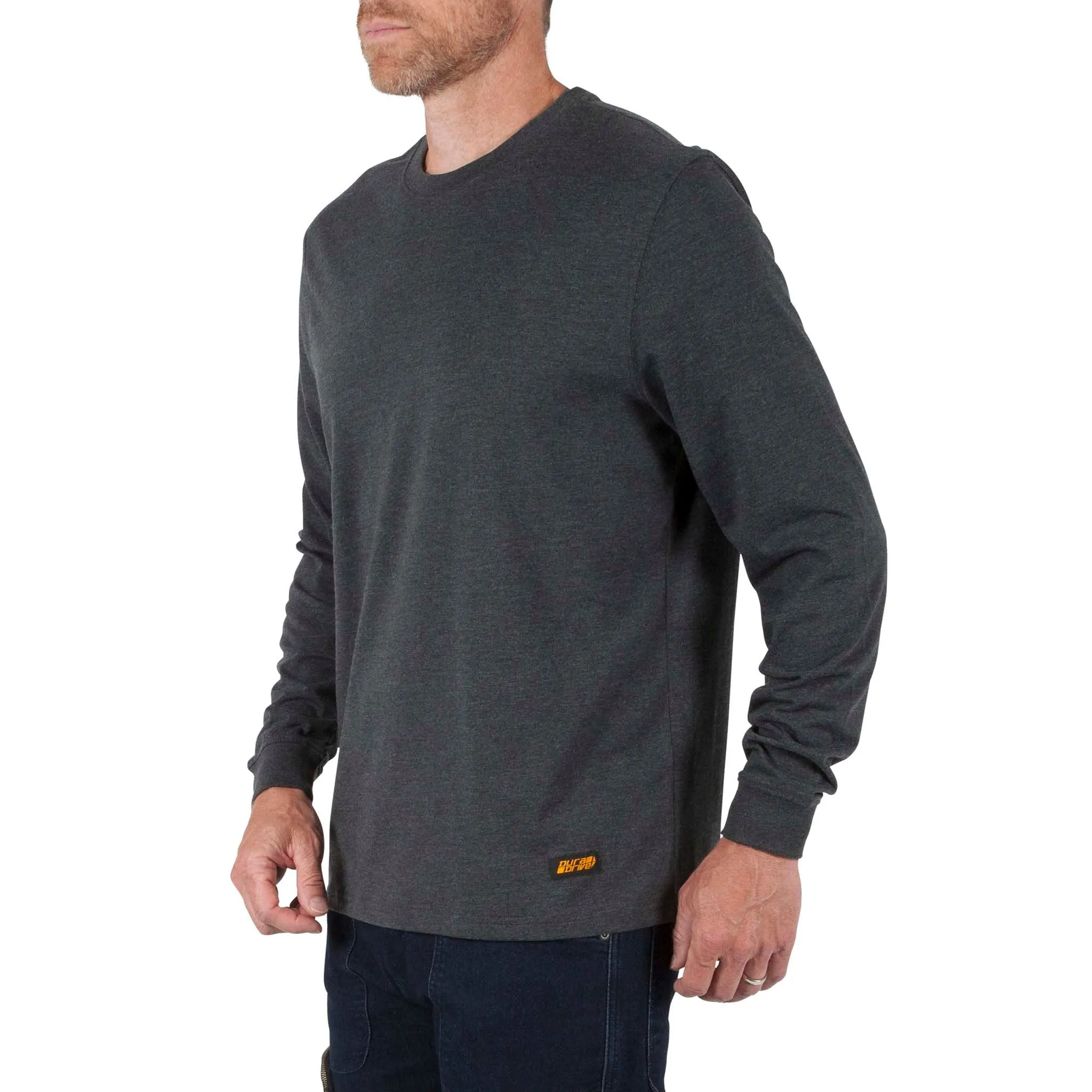 DURADRIVE XPRESS L/S CREW NECK T-SHIRT - CHARCOAL OR OLIVE GREY