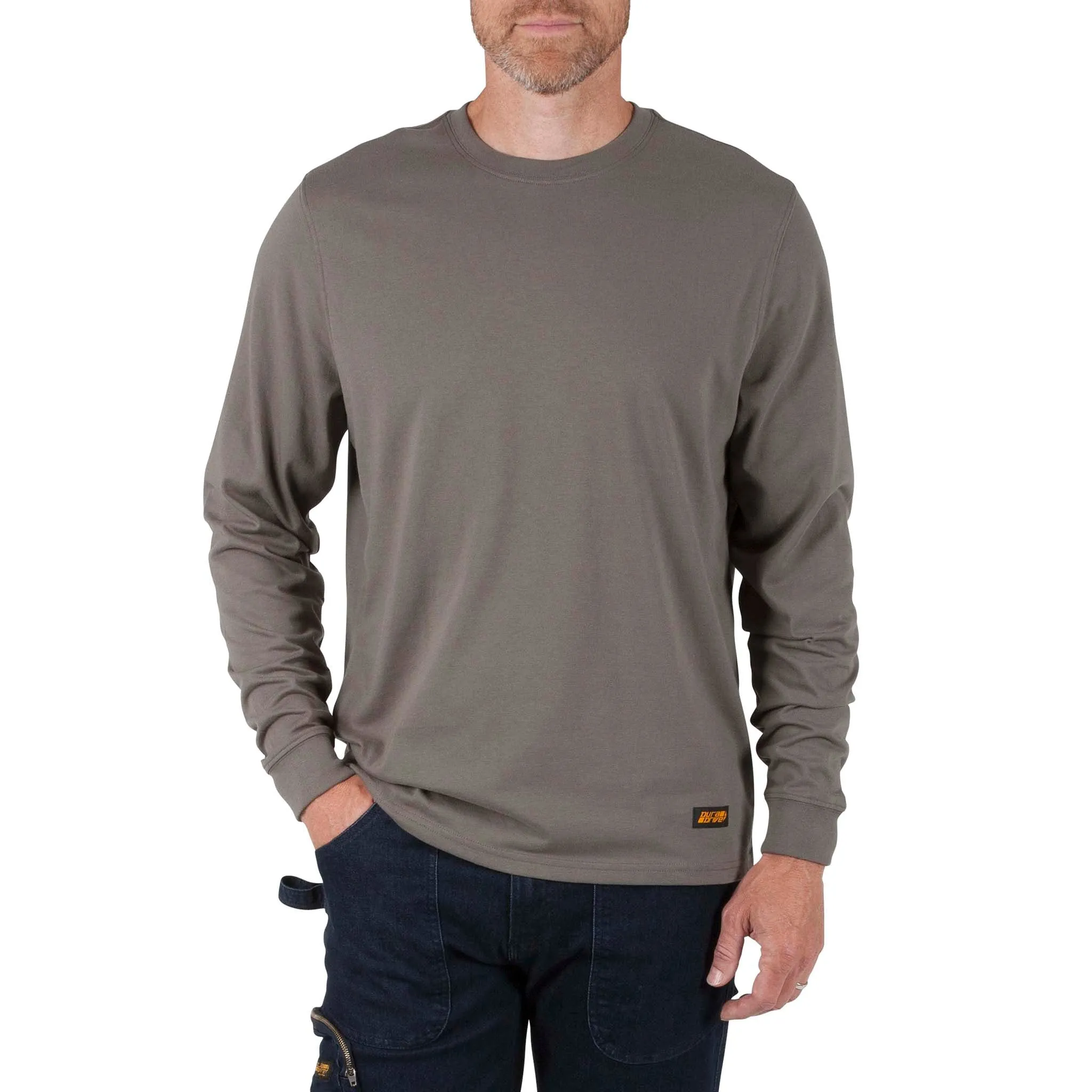 DURADRIVE XPRESS L/S CREW NECK T-SHIRT - CHARCOAL OR OLIVE GREY