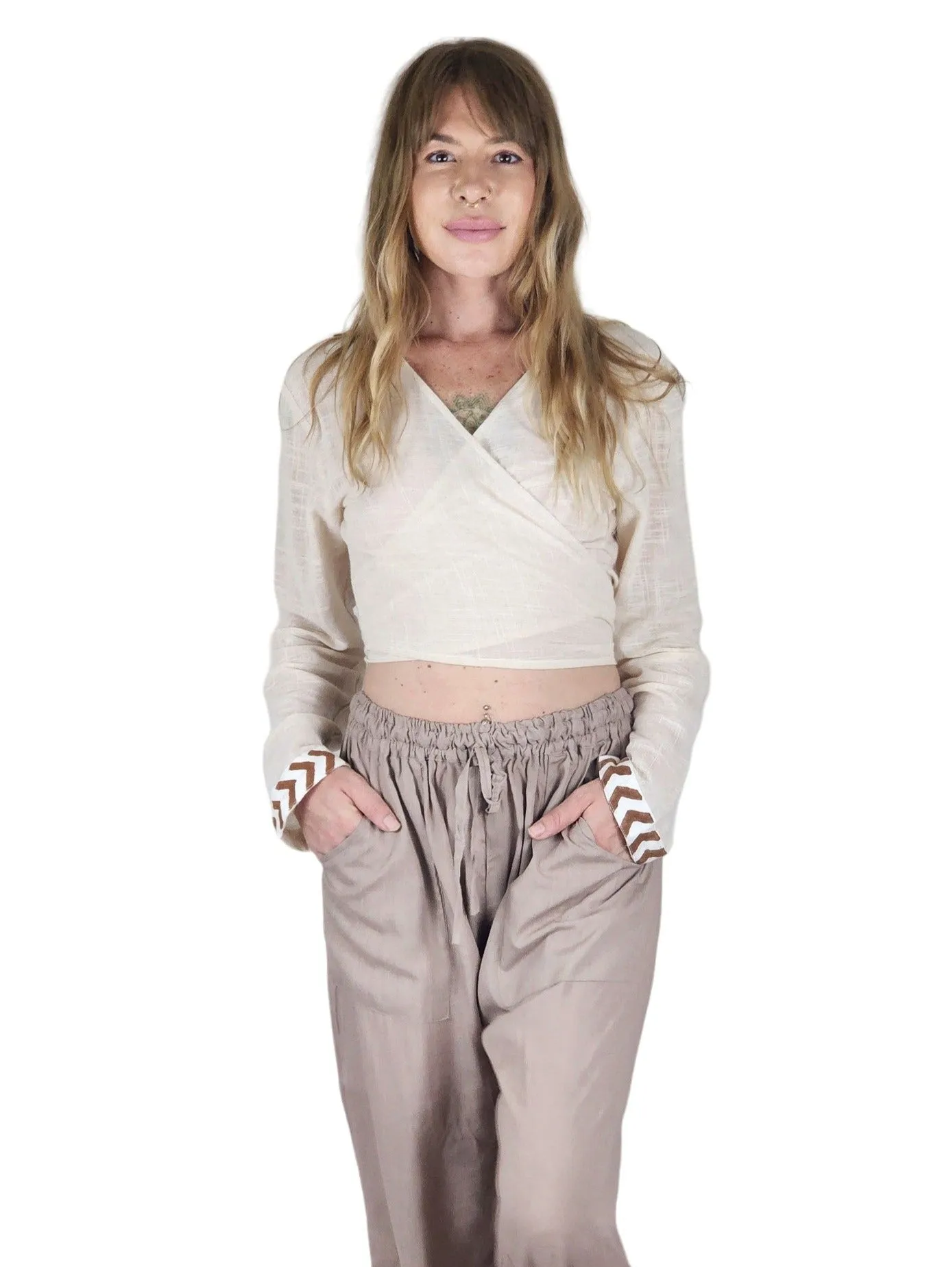 Dusty Rose Rayon Cotton Trousers