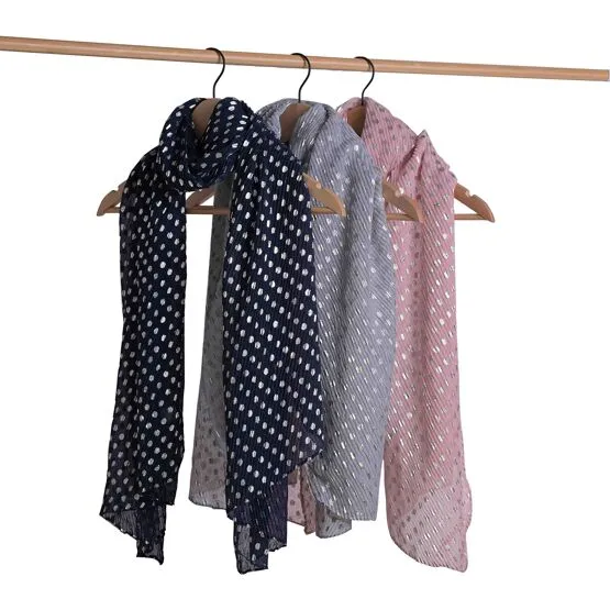 Eco Crinkle Scarf Polka Dot - Assorted