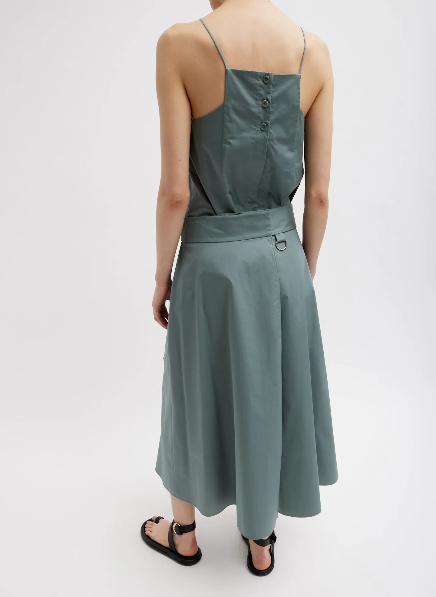 Eco Poplin Back Wrap Skirt