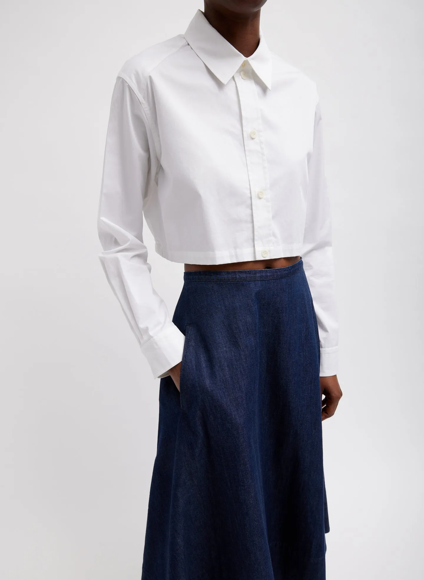 Eco Poplin Cropped Shirt