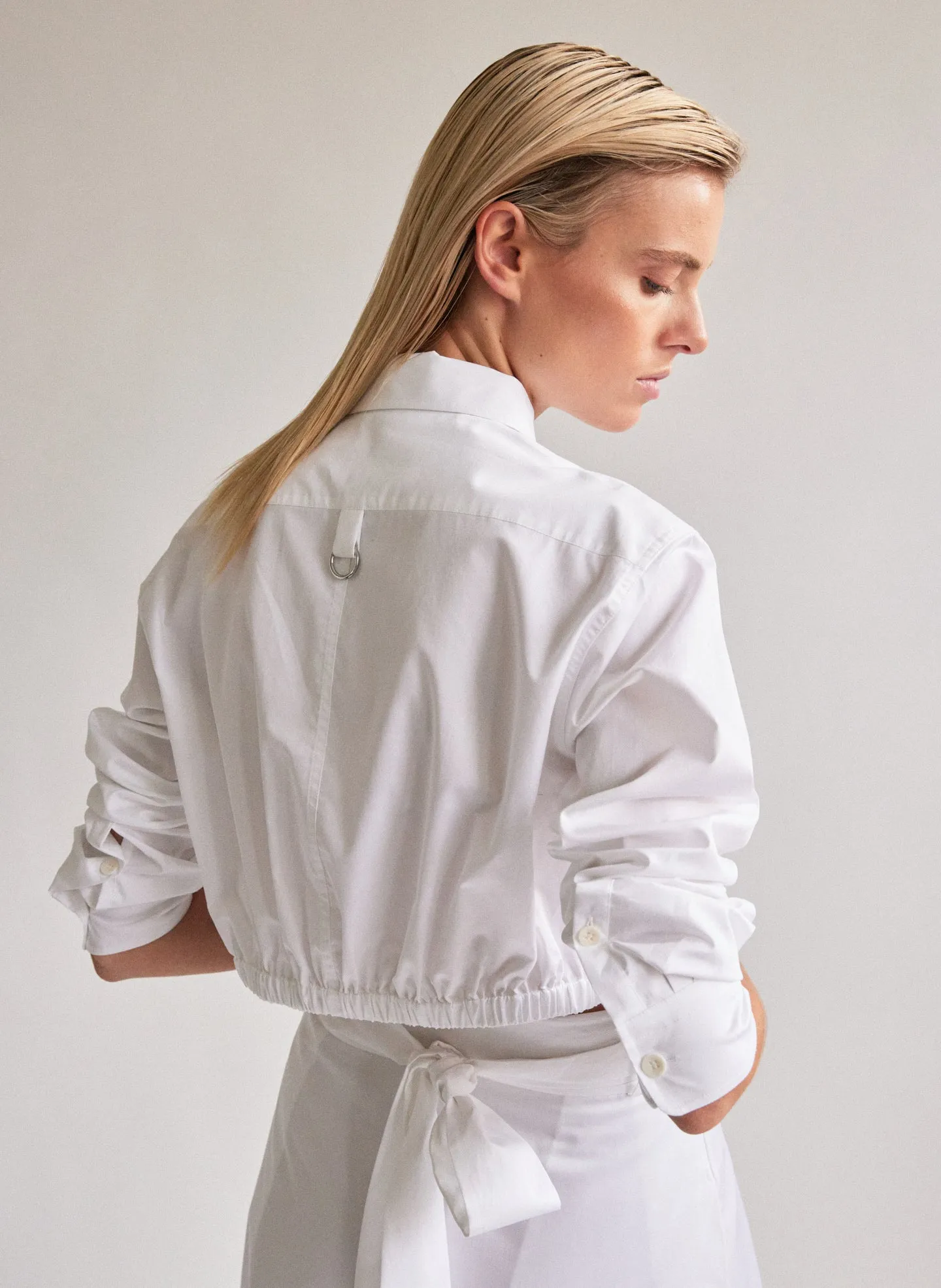 Eco Poplin Cropped Shirt