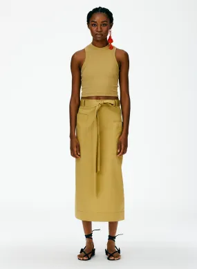 Eco Poplin Lean Back Wrap Skirt