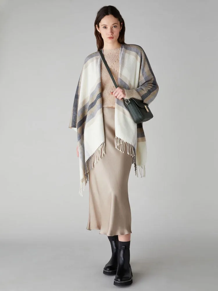 Emme Marella Nella Cape Beige Tartan