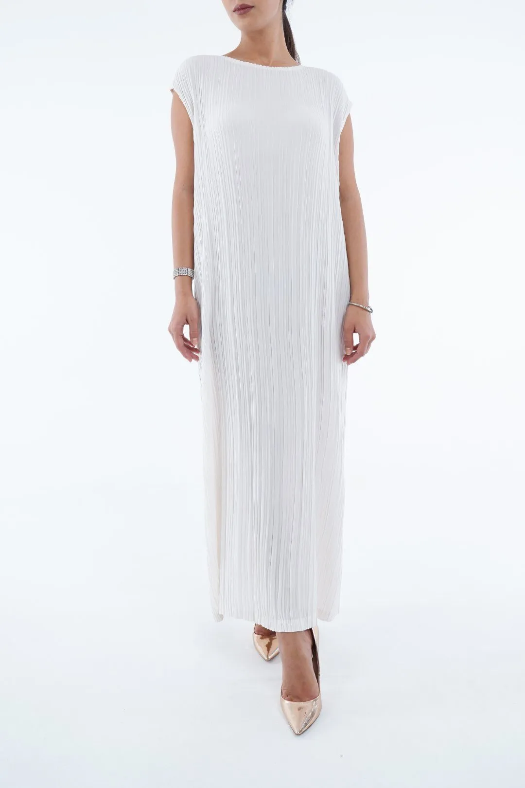 Emmy Sleeveless Pleated Dress