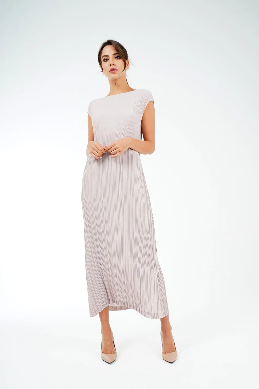 Emmy Sleeveless Pleated Dress