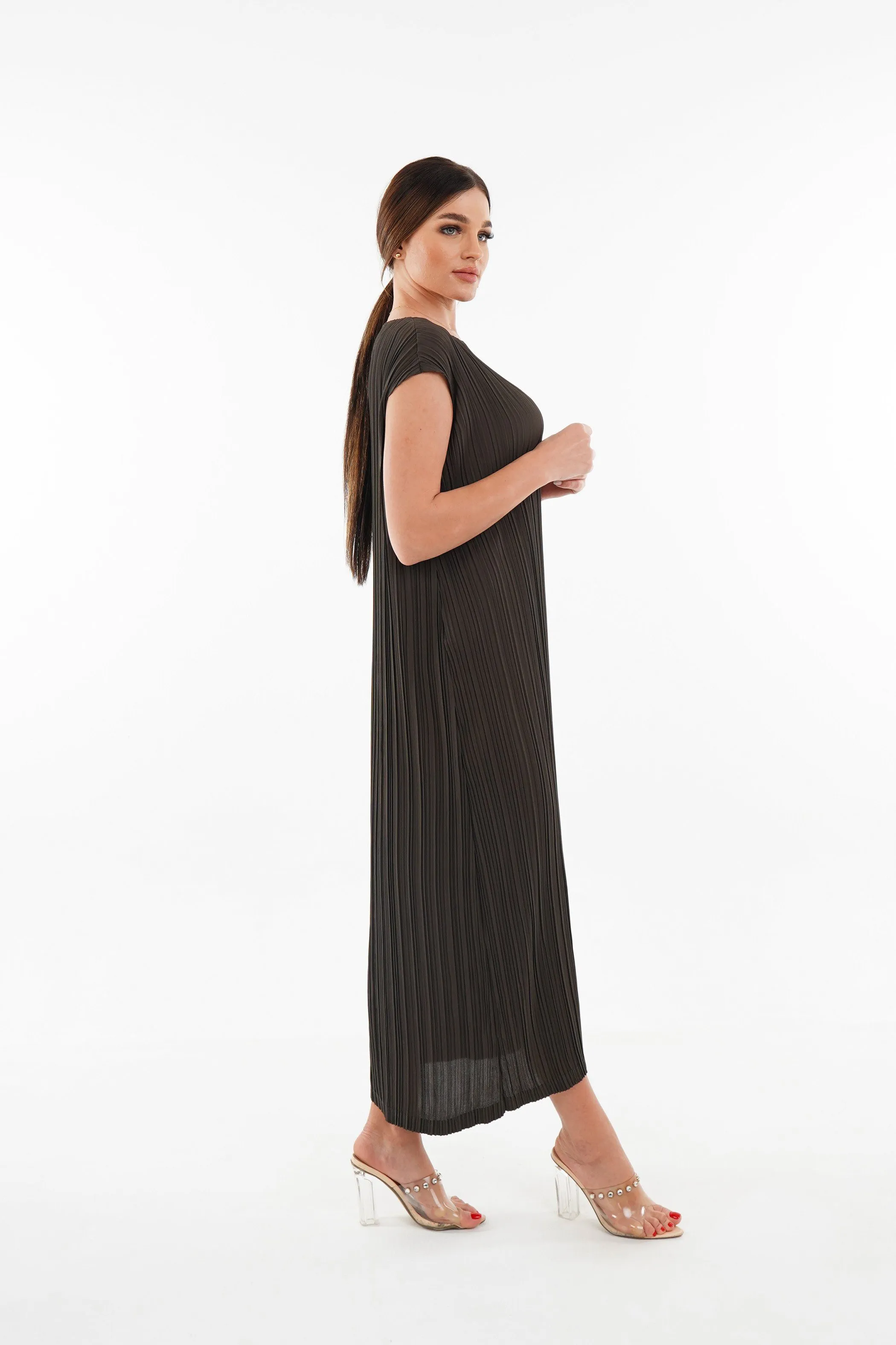 Emmy Sleeveless Pleated Dress