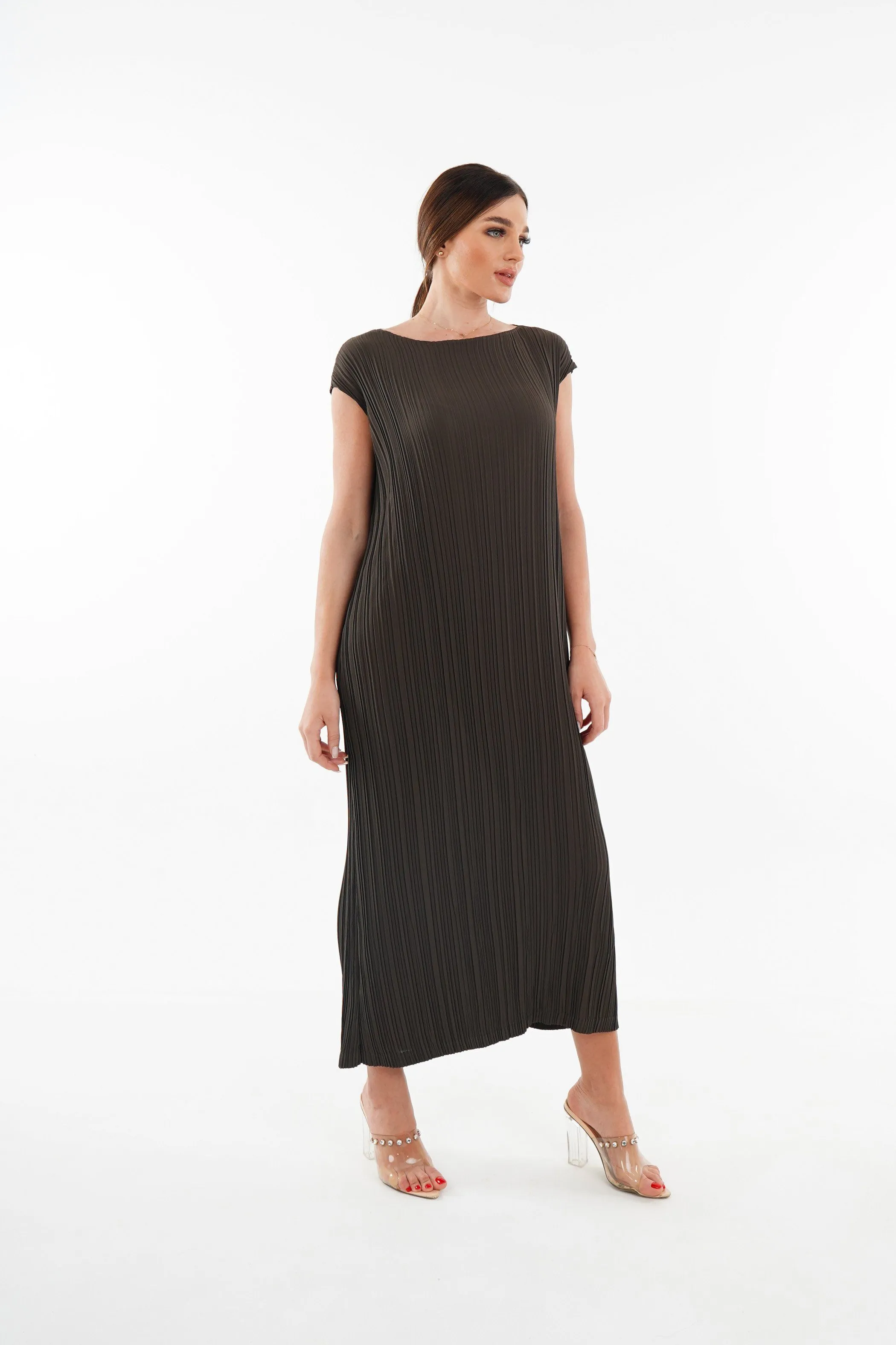 Emmy Sleeveless Pleated Dress