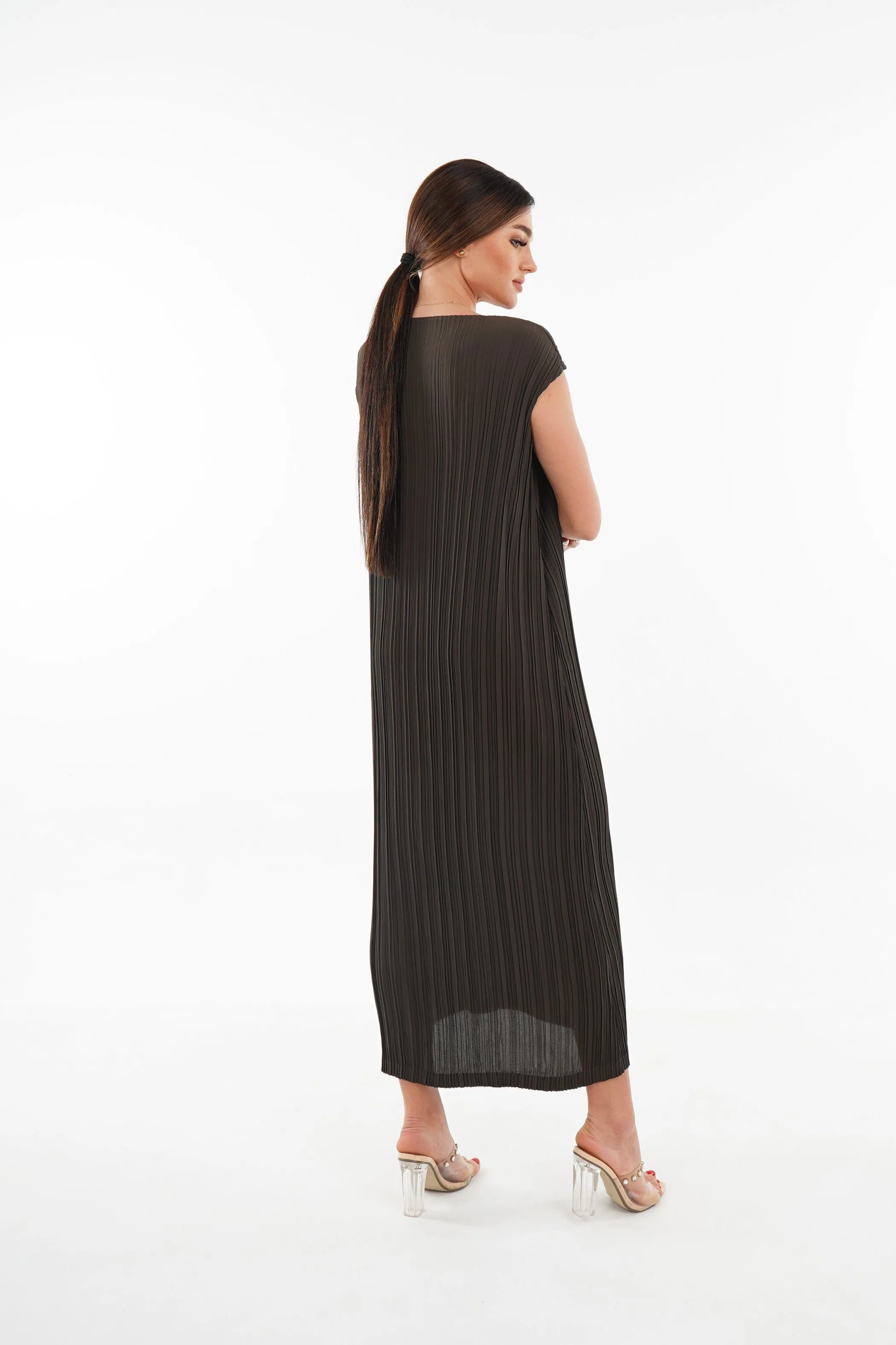 Emmy Sleeveless Pleated Dress