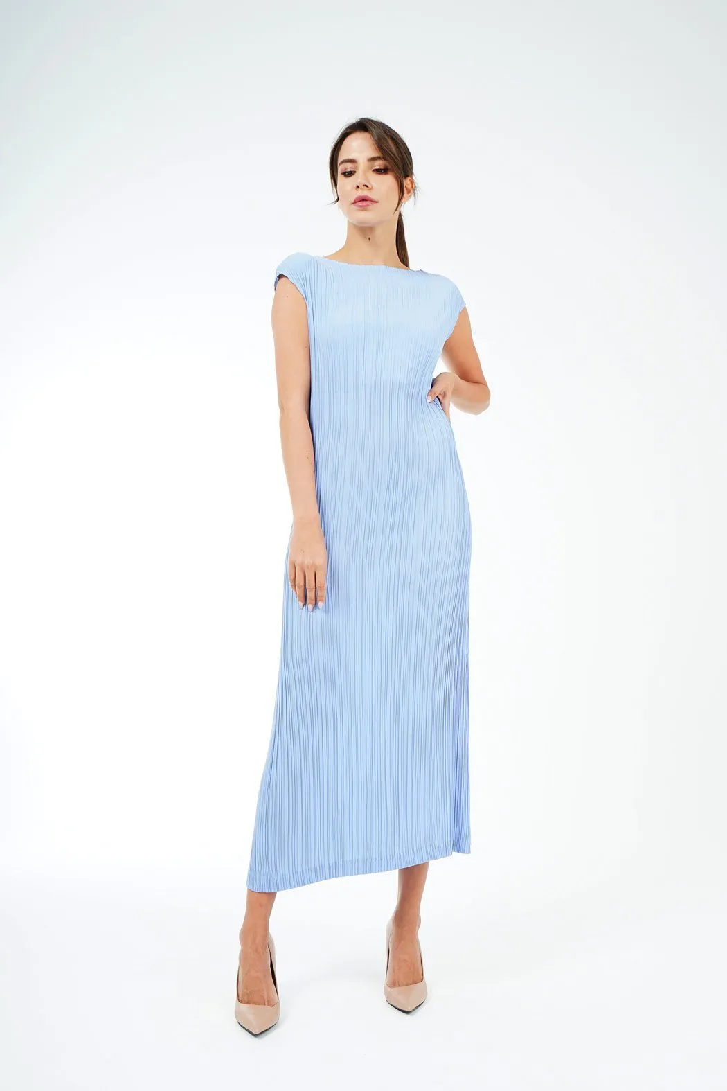 Emmy Sleeveless Pleated Dress