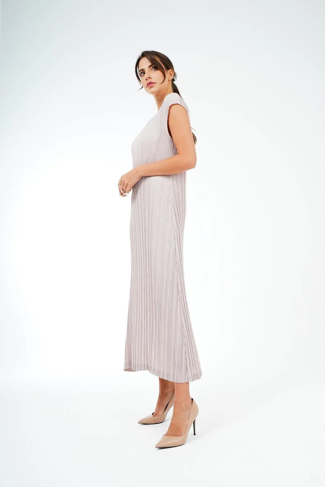 Emmy Sleeveless Pleated Dress