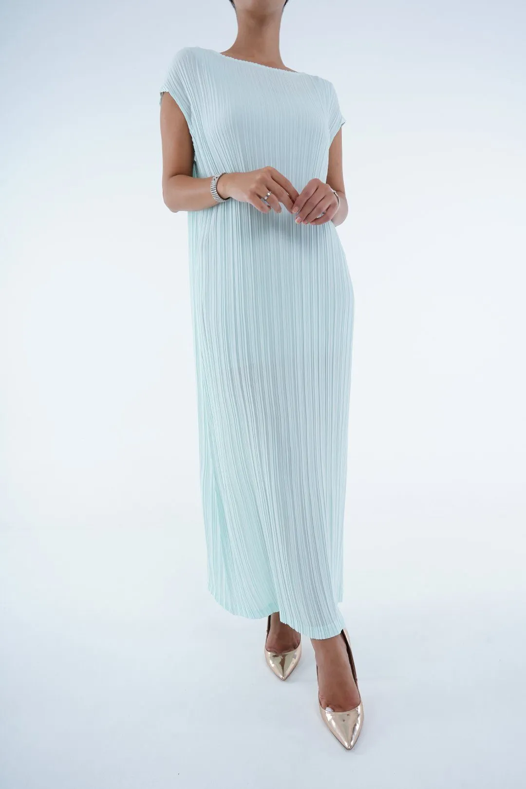 Emmy Sleeveless Pleated Dress