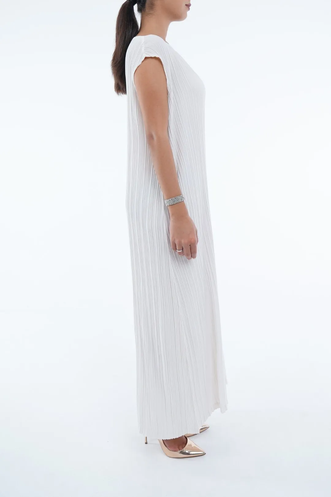 Emmy Sleeveless Pleated Dress