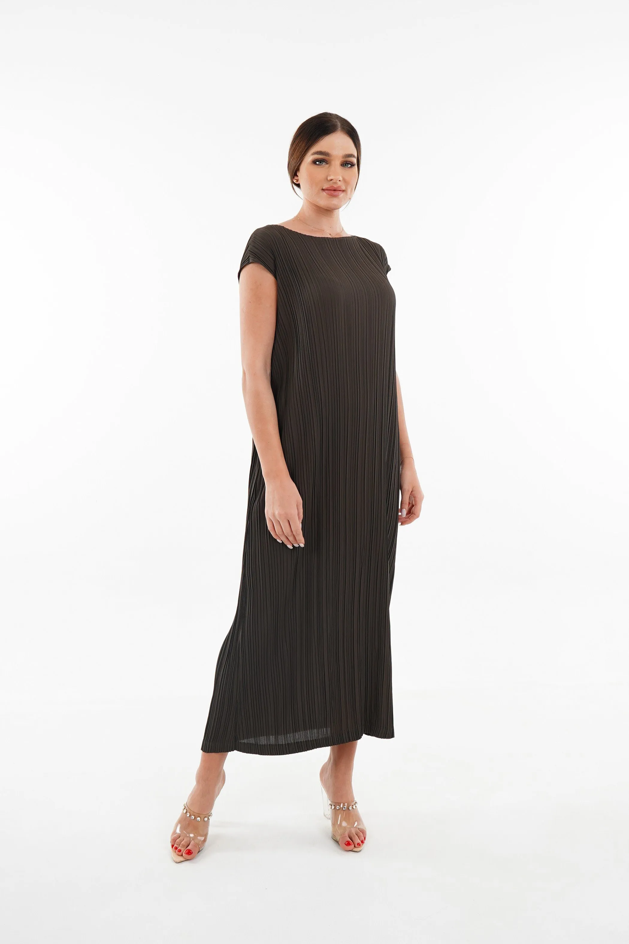 Emmy Sleeveless Pleated Dress