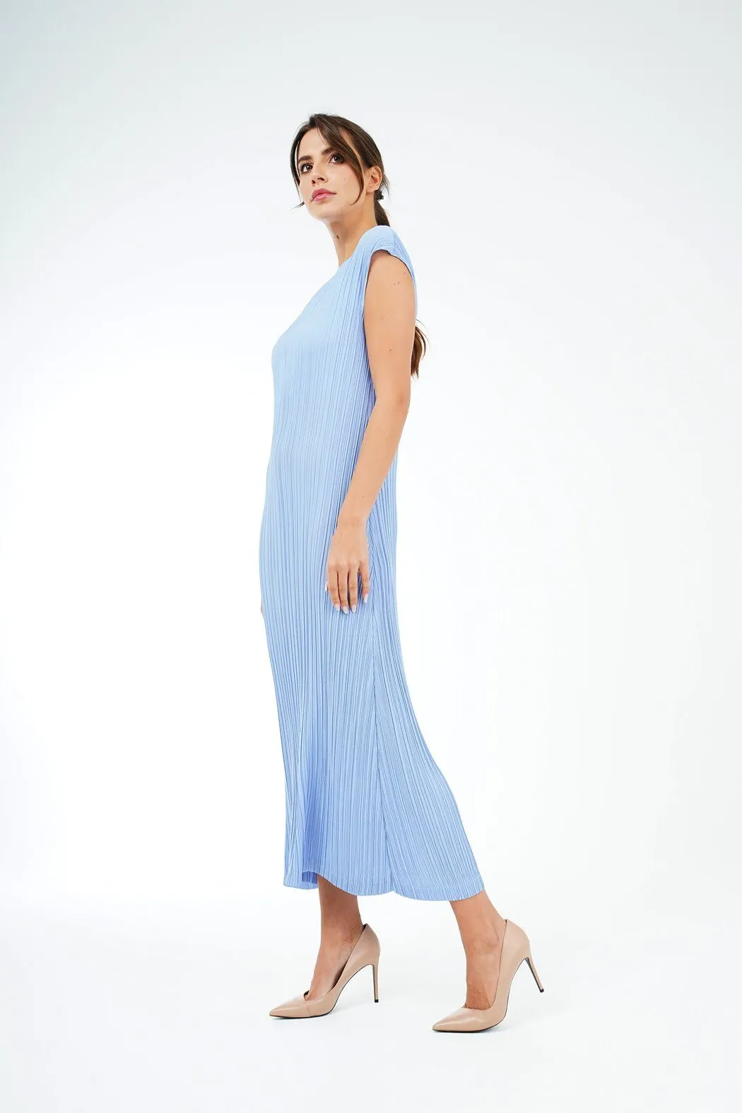 Emmy Sleeveless Pleated Dress