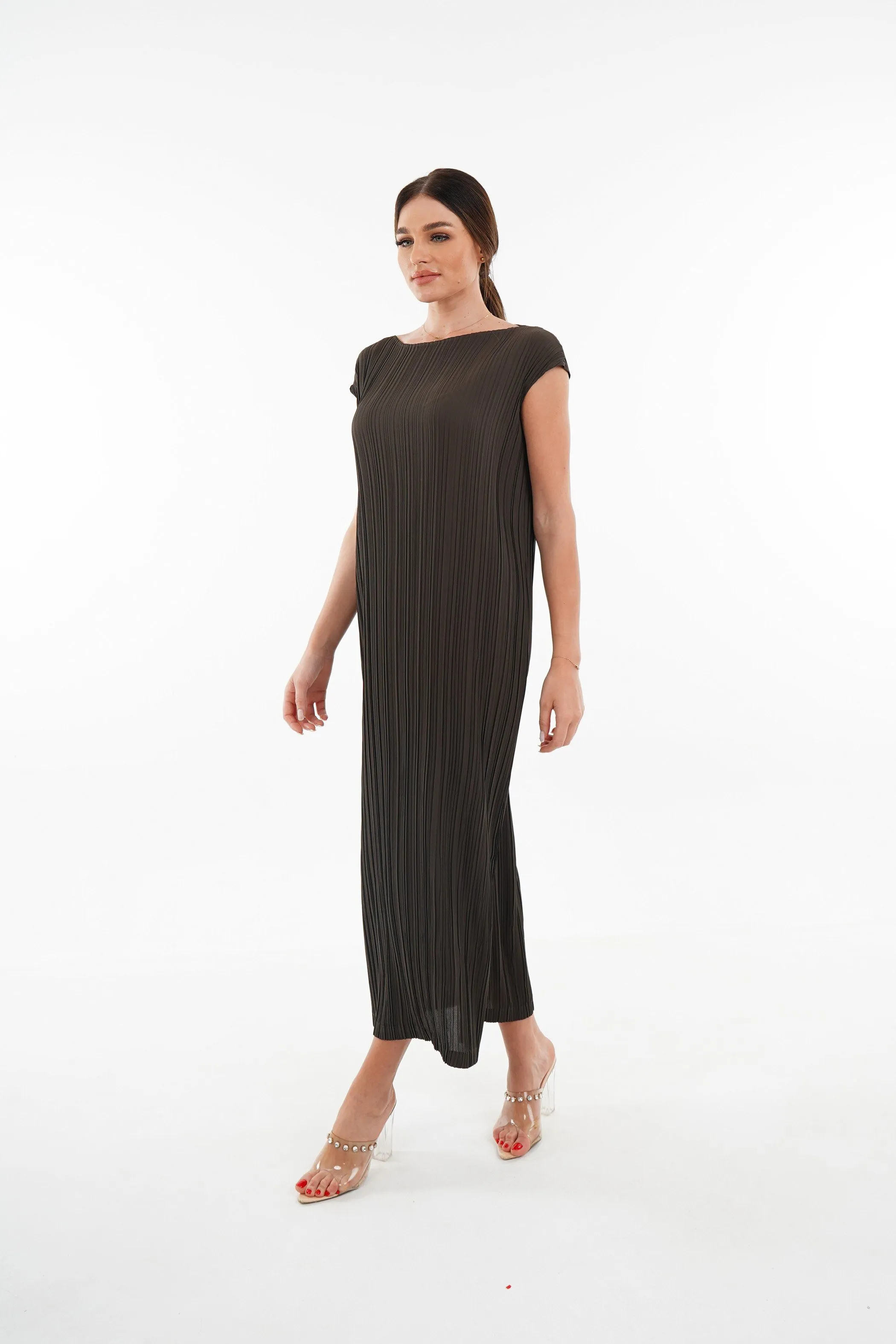 Emmy Sleeveless Pleated Dress