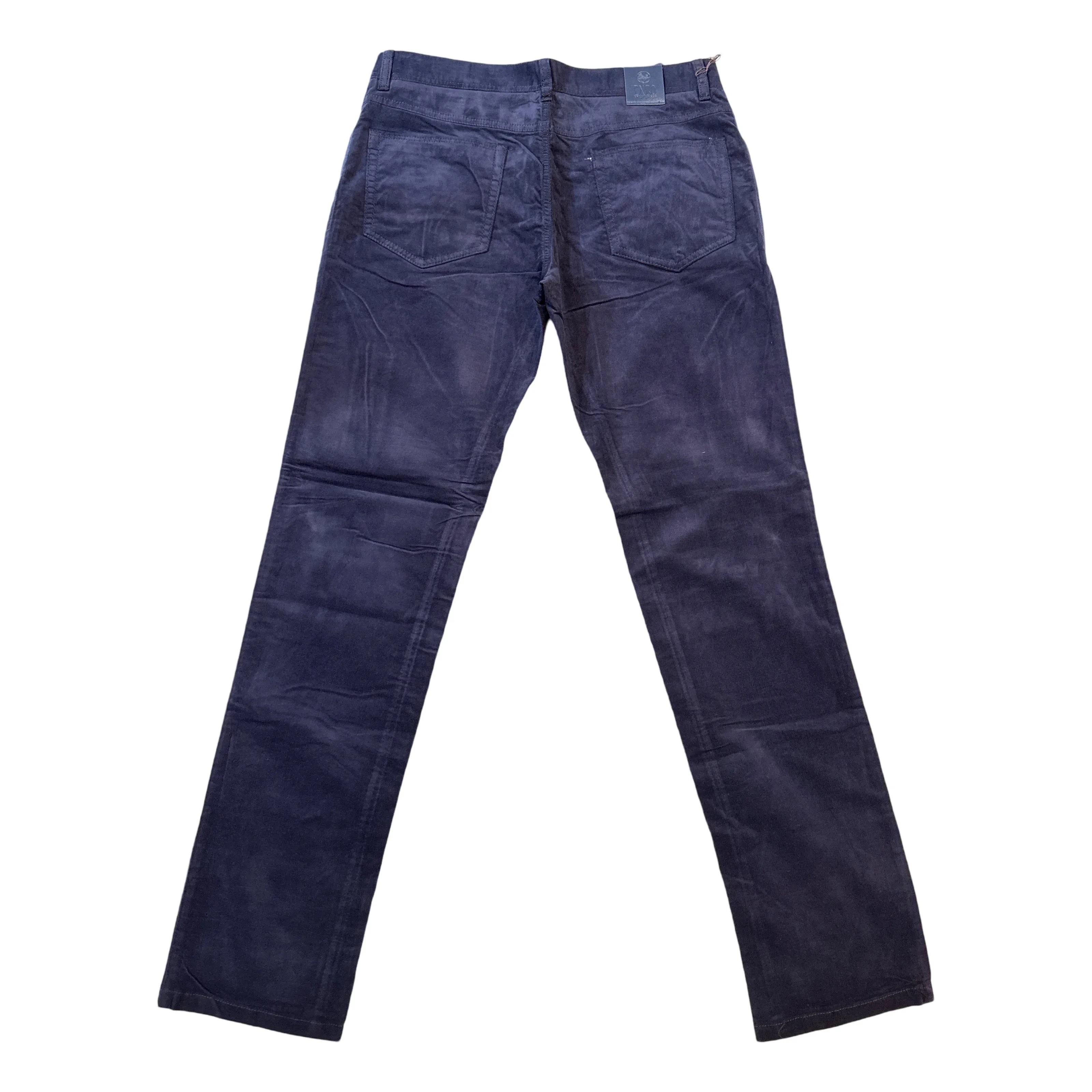 Enzo Alpha-387 Dark Navy Velour High End Pants