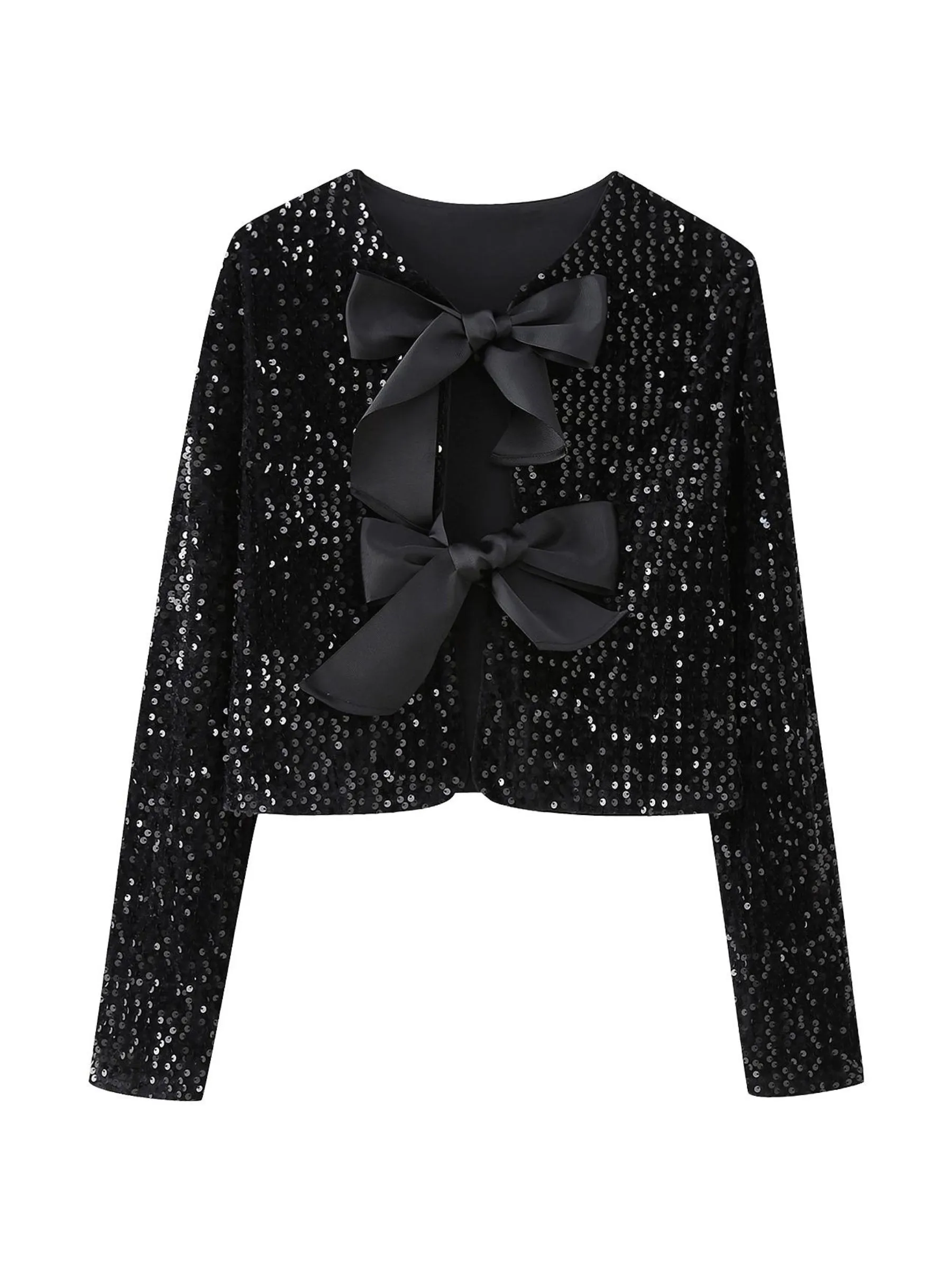 Fashionkova Wendy Sequin Bow Jacket