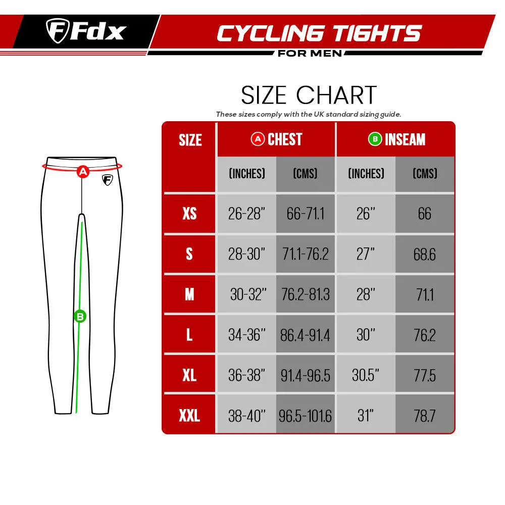 Fdx Divine Men's & Boy's Blue Thermal Padded Cycling Tights