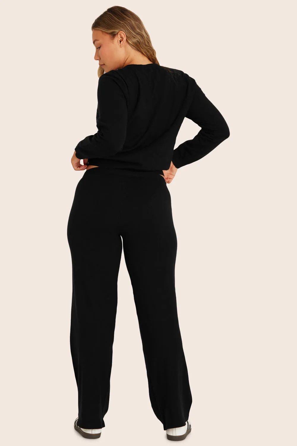 FLAT KNIT EVERYDAY PANTS - ONYX