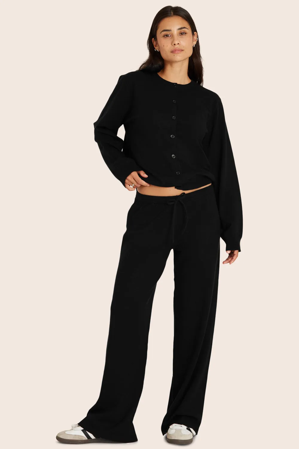 FLAT KNIT EVERYDAY PANTS - ONYX