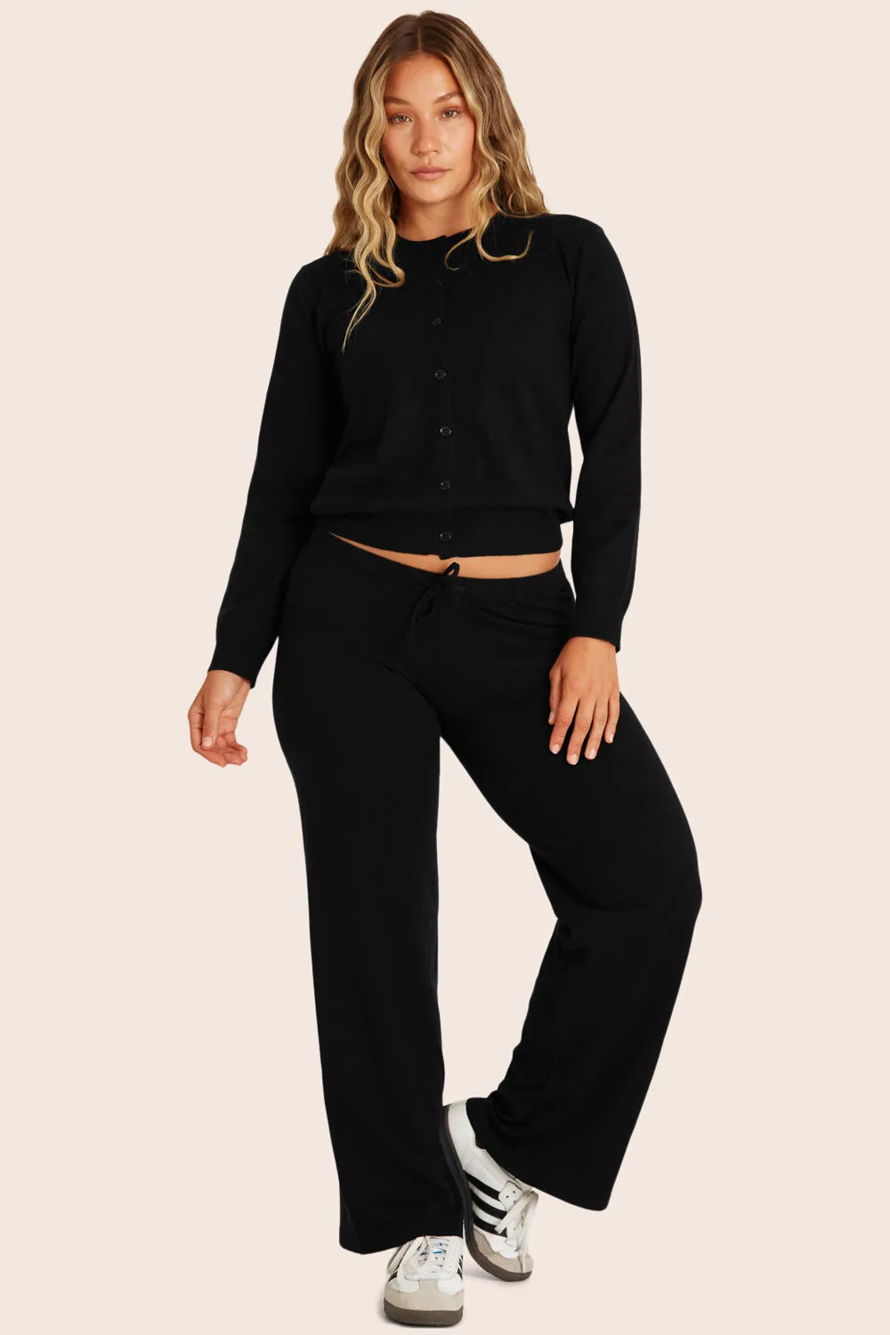 FLAT KNIT EVERYDAY PANTS - ONYX