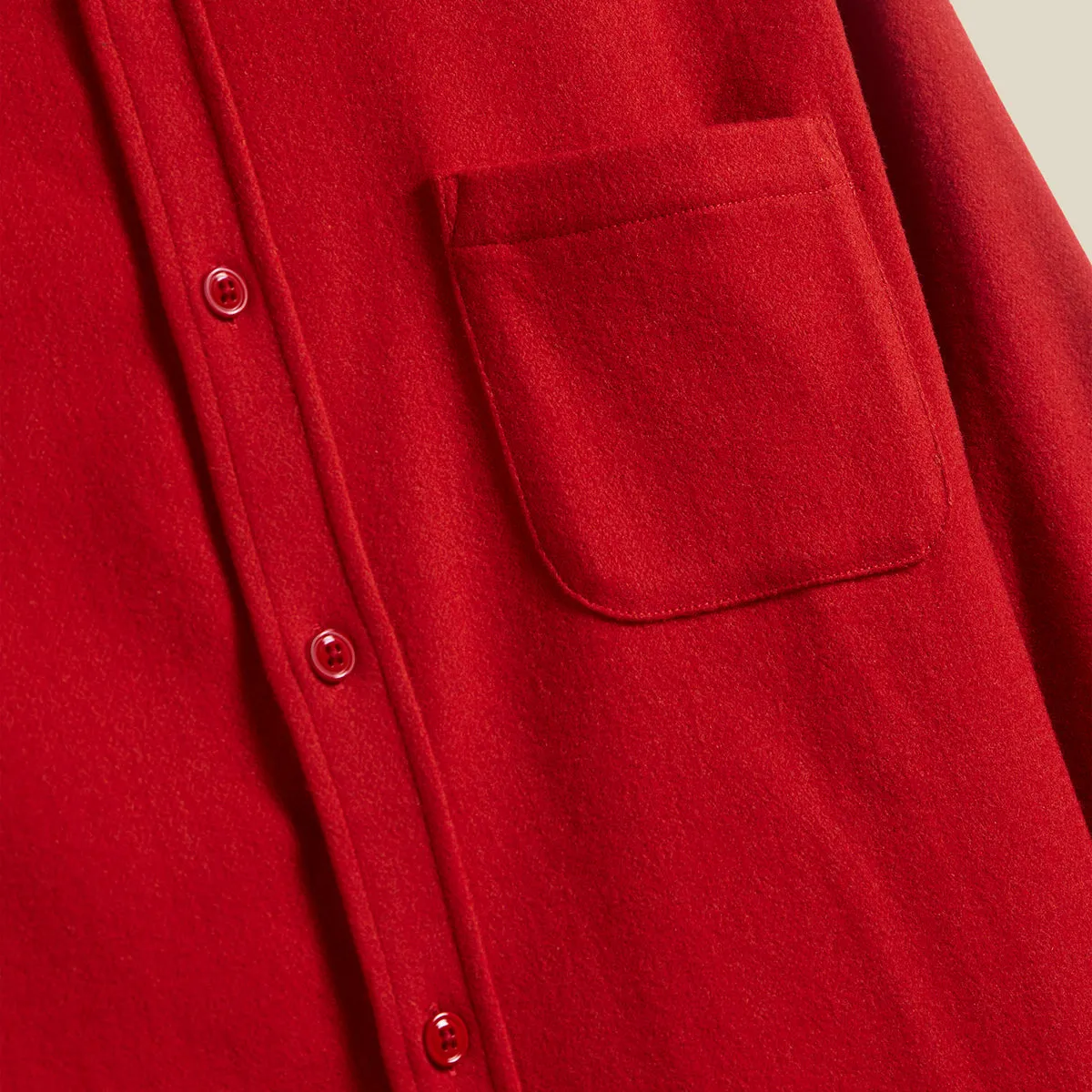 Form Wool Shirt - Red